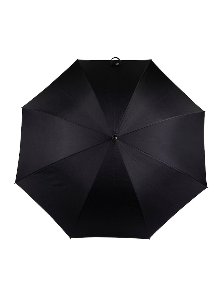 Totes Black Automatic Wood Crook Walker Eco-Brella Umbrella - Image 3 of 4