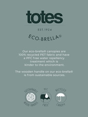 Totes Cream Auto open Eco-Brella Walker Umbrella - Image 5 of 5