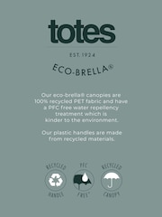 Totes Grey Compact Round Eco-Brella Umbrella - Image 5 of 5
