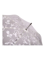 Totes White PEVA Floral Scroll Print Walker Umbrella - Image 3 of 3