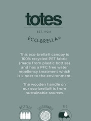 Totes Black X-tra Strong Automatic Eco-Brella Crook Handle Umbrella - Image 4 of 4
