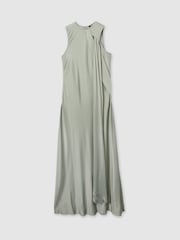 Reiss Green Quincy Atelier Draped-Satin Occasion Dress - Image 2 of 8