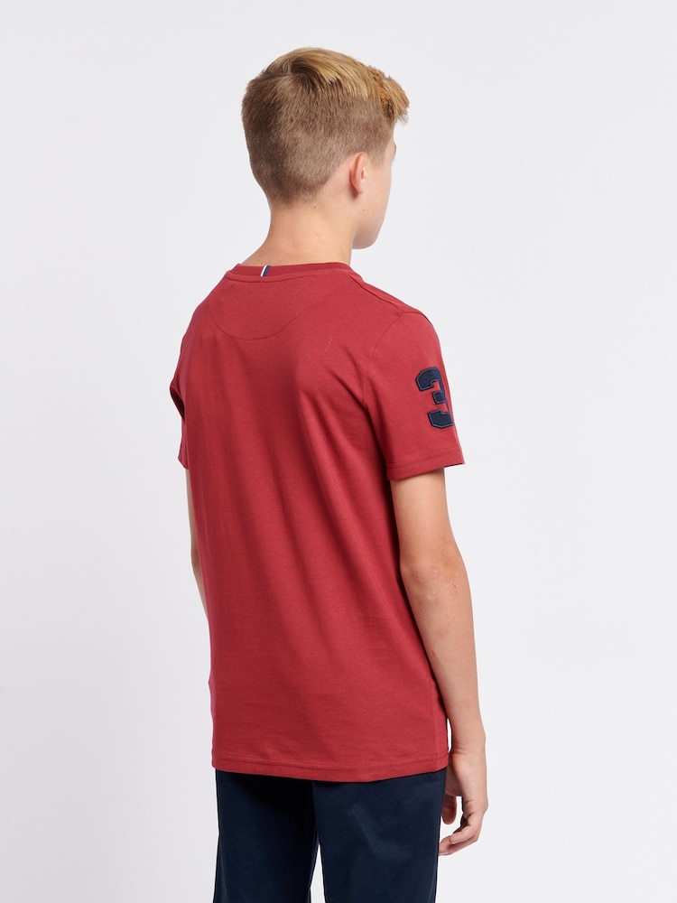 U.S. Polo Assn. Red Boys Player 100% Cotton 3 T-Shirt - Image 3 of 8