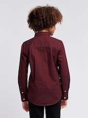 U.S. Polo Assn. Burgundy Red Peached Boys Oxford 100% Cotton Shirt - Image 4 of 9