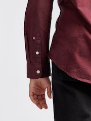 U.S. Polo Assn. Burgundy Red Peached Boys Oxford 100% Cotton Shirt - Image 5 of 9