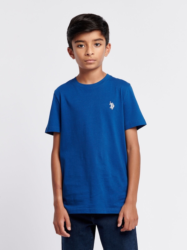 U.S. Polo Assn. Blue Double Horsemen T-Shirt - Image 1 of 7 U.S. Polo Assn. Blue Double Horsemen T-Shirt - Image 1 of 7