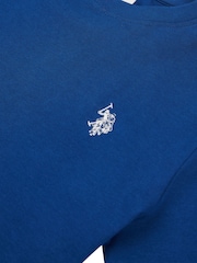 Синий - US Polo Assn. Футболка для мальчиков из 100% хлопка с принтом лошадей - Изображение 7 из 7