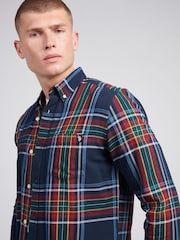 U.S. Polo Assn. Blue Mens Variation Check 100% Cotton Twill Shirt - Image 2 of 8