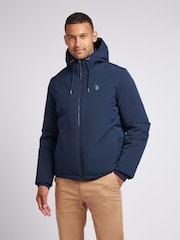 U.S. Polo Assn. Mens Blue Smart Padded Jacket - Image 1 of 6