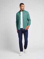 U.S. Polo Assn. Green Mens Peached Oxford Shirt - Image 3 of 9