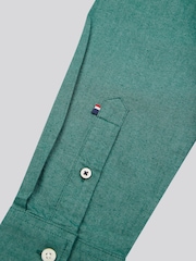 U.S. Polo Assn. Green Mens Peached Oxford Shirt - Image 9 of 9