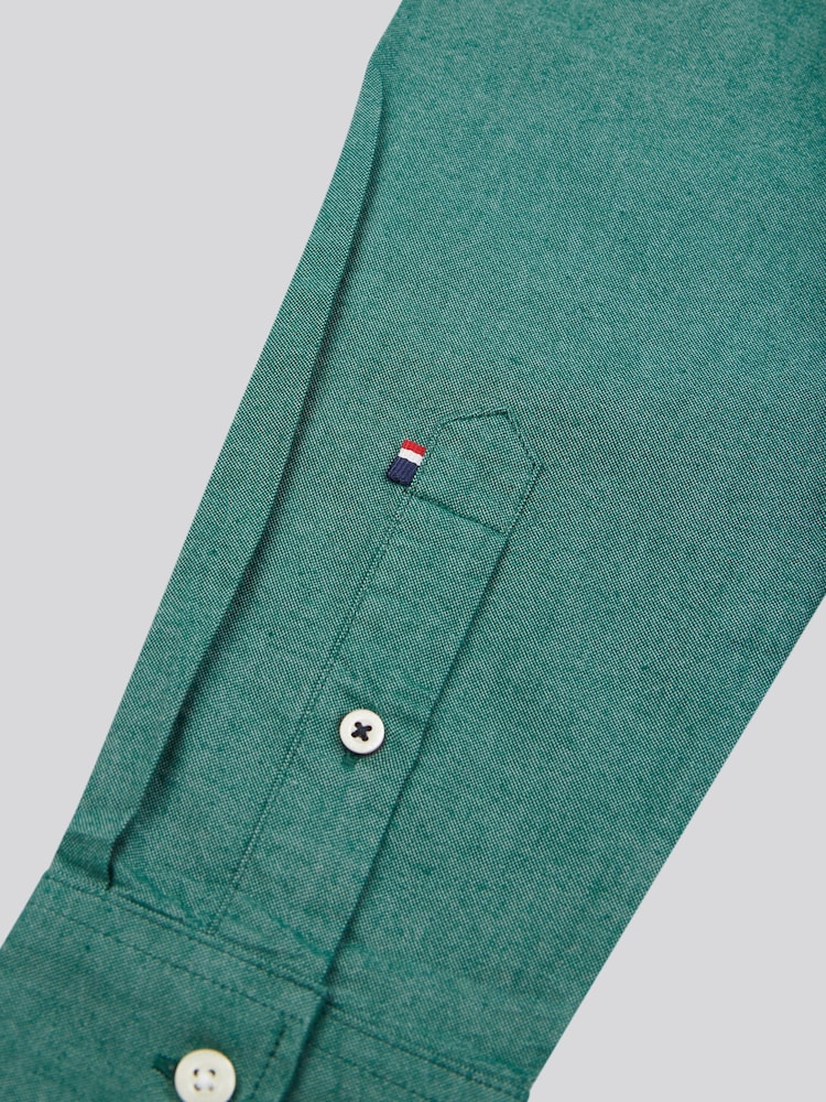 U.S. Polo Assn. Green Mens Peached Oxford Shirt - Image 9 of 9