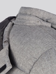 U.S. Polo Assn. Grey Mens Textured Winter Puffer Jacket - Image 11 of 12