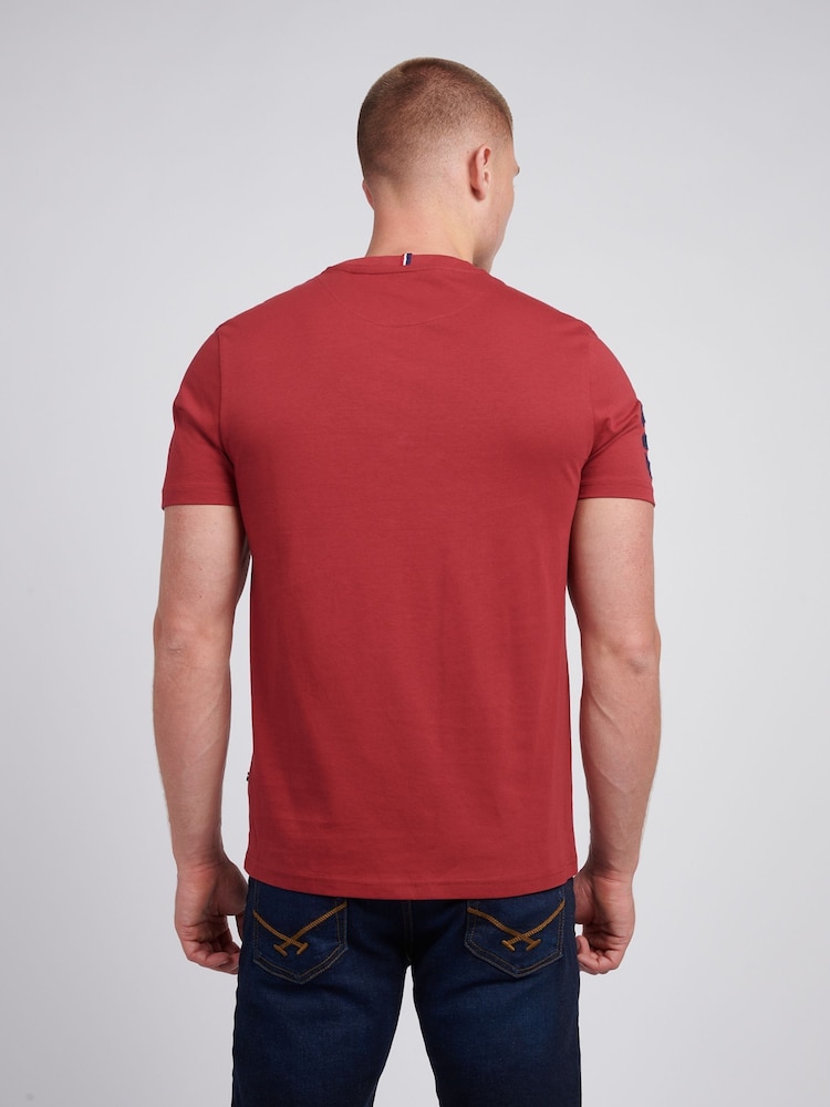U.S. Polo Assn. Red Regular Fit Mens 100% Cotton Player 3 T-Shirt - Image 4 of 10