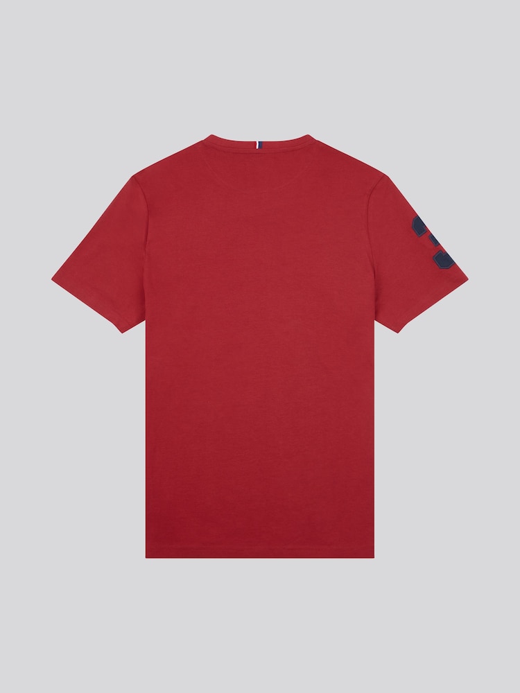 U.S. Polo Assn. Red Regular Fit Mens 100% Cotton Player 3 T-Shirt - Image 8 of 10