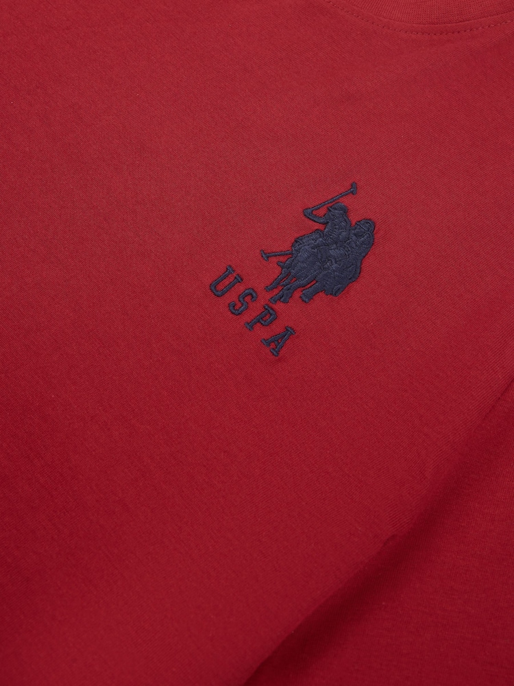 U.S. Polo Assn. Red Regular Fit Mens 100% Cotton Player 3 T-Shirt - Image 9 of 10