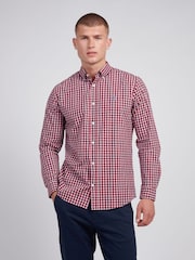 U.S. Polo Assn. Red Mens Gingham 100% Cotton Shirt - Image 1 of 7