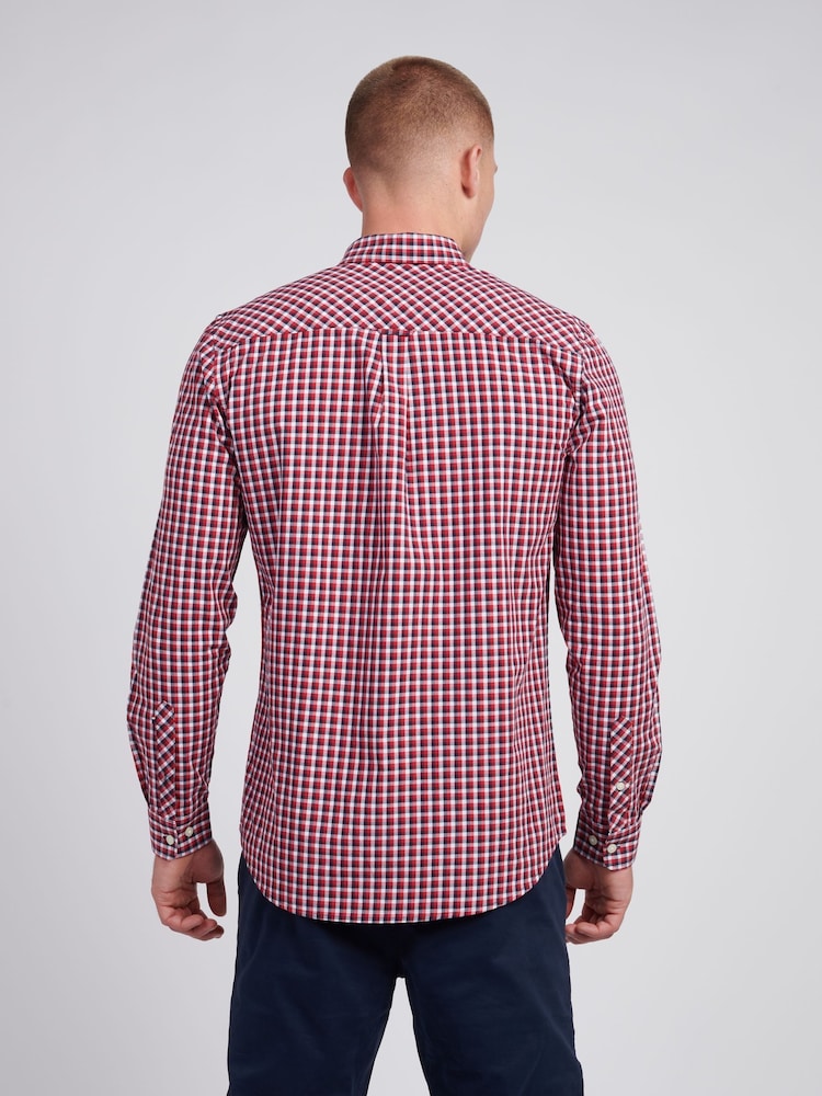 U.S. Polo Assn. Red Mens Gingham 100% Cotton Shirt - Image 2 of 7