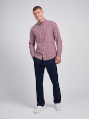 U.S. Polo Assn. Red Mens Gingham 100% Cotton Shirt - Image 4 of 7