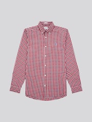 U.S. Polo Assn. Red Mens Gingham 100% Cotton Shirt - Image 5 of 7