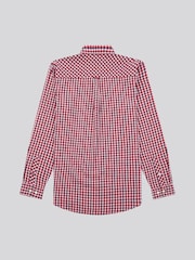 U.S. Polo Assn. Red Mens Gingham 100% Cotton Shirt - Image 6 of 7