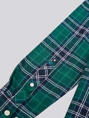 U.S. Polo Assn. Green Mens Brushed Flannel Heavyweight Check 100% Cotton Shirt - Image 9 of 9