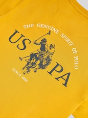 U.S. Polo Assn. Orange Mens Back Graphic 100% Cotton T-Shirt - Image 10 of 10