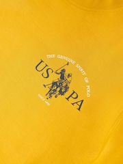 U.S. Polo Assn. Orange Mens Back Graphic 100% Cotton T-Shirt - Image 9 of 10