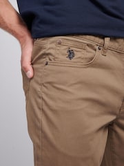 U.S. Polo Assn. Brown/Cream Core 5 Pocket Mens Trousers - Image 2 of 11