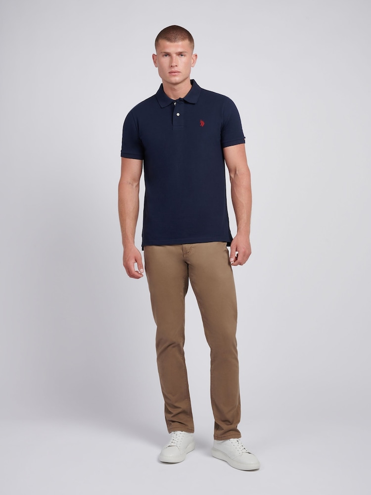 U.S. Polo Assn. Brown/Cream Core 5 Pocket Mens Trousers - Image 3 of 11