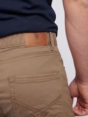 U.S. Polo Assn. Brown/Cream Core 5 Pocket Mens Trousers - Image 6 of 11