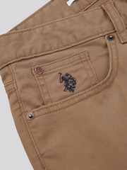 U.S. Polo Assn. Brown/Cream Core 5 Pocket Mens Trousers - Image 9 of 11