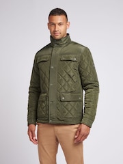 U.S. Polo Assn Green U.S. Polo Assn. Mens Diamond Quilted Funnel Black Jacket - Image 1 of 12