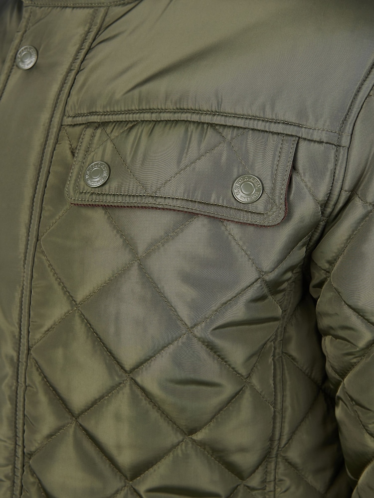 U.S. Polo Assn Green U.S. Polo Assn. Mens Diamond Quilted Funnel Black Jacket - Image 12 of 12
