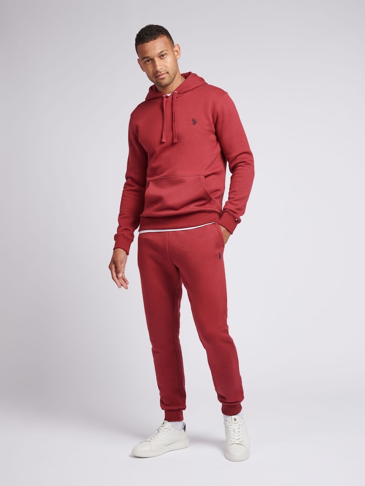 U.S. Polo Assn Mens Red Classic Fit Double Horsemen Joggers - Image 2 of 9