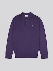 من U.S. Polo Assn. قميص بولو محبوك بكُم طويل للرجال - صورة 6 من 8
