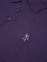 من U.S. Polo Assn. قميص بولو محبوك بكُم طويل للرجال - صورة 8 من 8