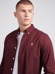 U.S. Polo Assn. Red Mens Peached Oxford Shirt - Image 2 of 9