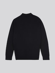 U.S. Polo Assn. Black U.S. Polo Assn. Mens Long Sleeve Knitted Polo Shirt - Image 6 of 7