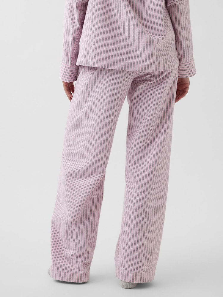 Pinke Streifen - Gap Softest Flannel Pyjamas Bottoms - Bild 2 von 4