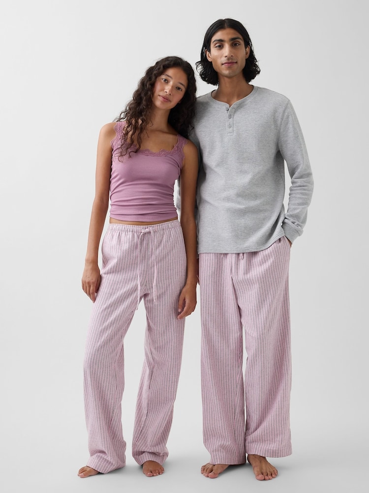 Pinke Streifen - Gap Softest Flannel Pyjamas Bottoms - Bild 4 von 4
