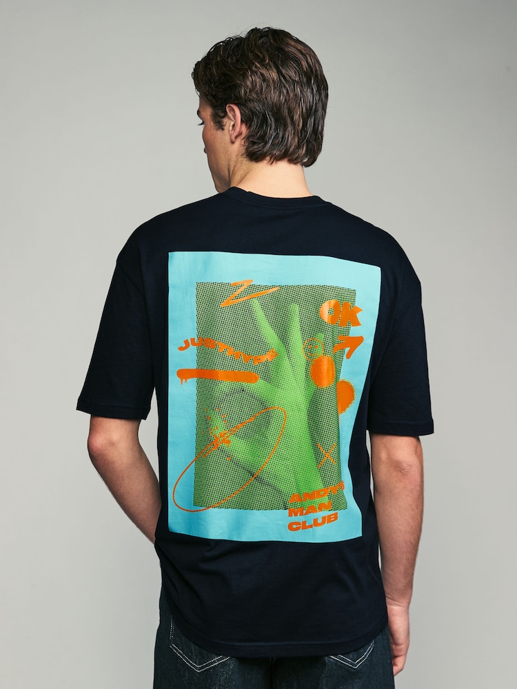 Black Andys Man Club Charity 100% Cotton T-Shirt - Image 1 of 8