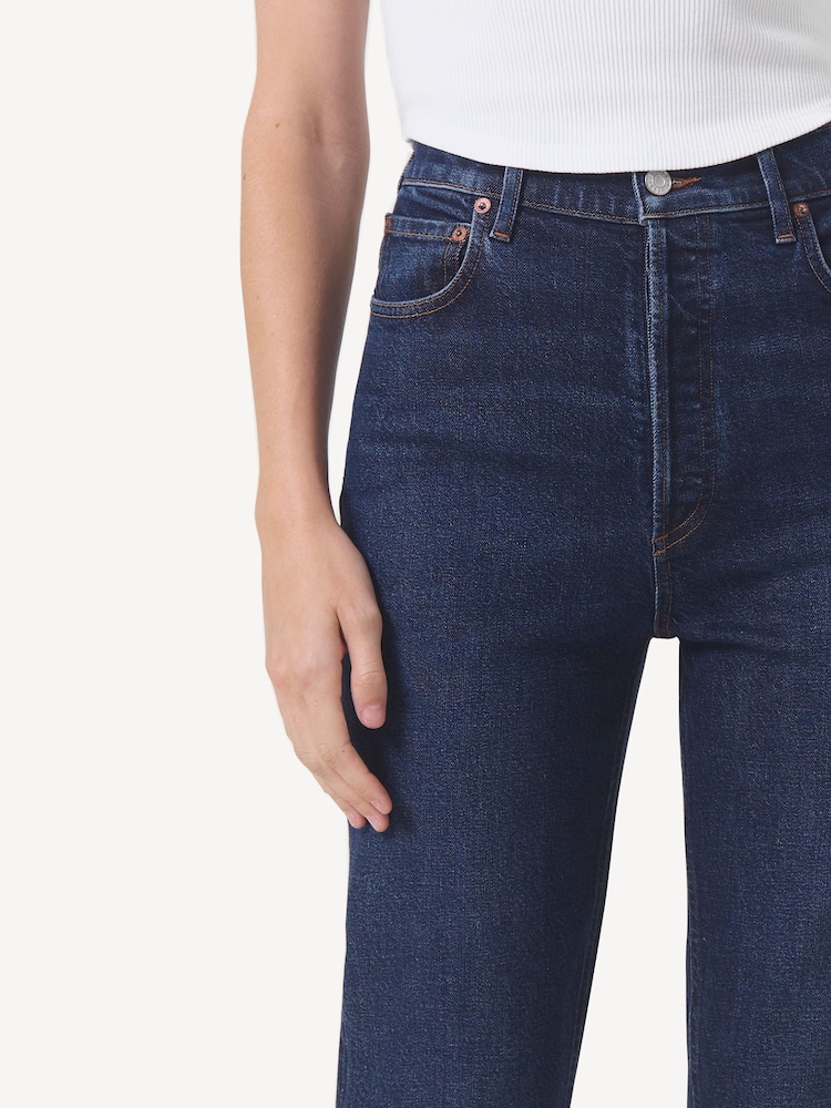 AGOLDE Dark Blue Freya Slim High Rise Jeans - Image 5 of 5