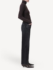 AGOLDE Black Harper Mid Rise Relaxed Straight Jeans - Image 3 of 5