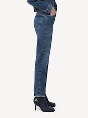 AGOLDE Dark Blue 90's Pinch Waist High Rise Straight Jeans - Image 3 of 7
