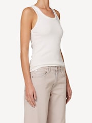 AGOLDE White Signature Rib Poppy Tank - Image 1 of 4