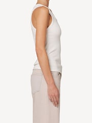 AGOLDE White Signature Rib Poppy Tank - Image 2 of 4