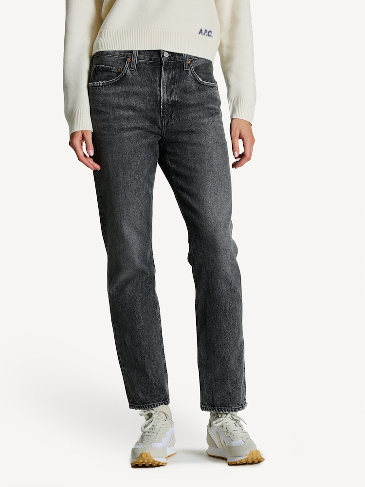 AGOLDE Grey Valen Mid Rise Vintage Straight Jeans - Image 1 of 8