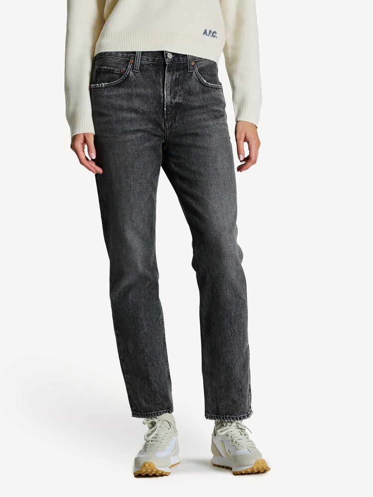 AGOLDE Grey Valen Mid Rise Vintage Straight Jeans - Image 2 of 8
