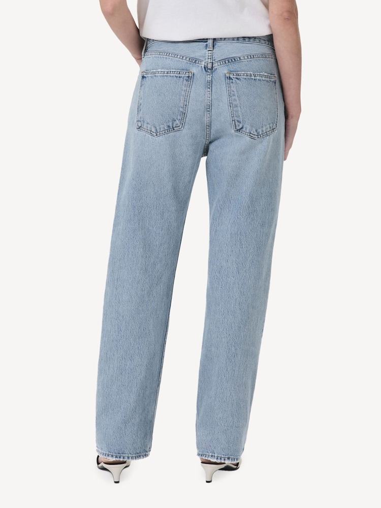 AGOLDE Blue Fran Cuffed Low Rise Relaxed Jeans - Image 2 of 8